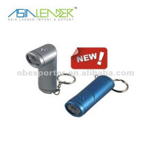 led rotary camping light shaped keychain with led light